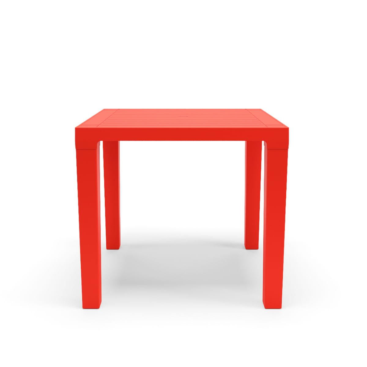 Mesa Niala Quadrada Vermelha 80cm em Polipropileno Plaxmetal