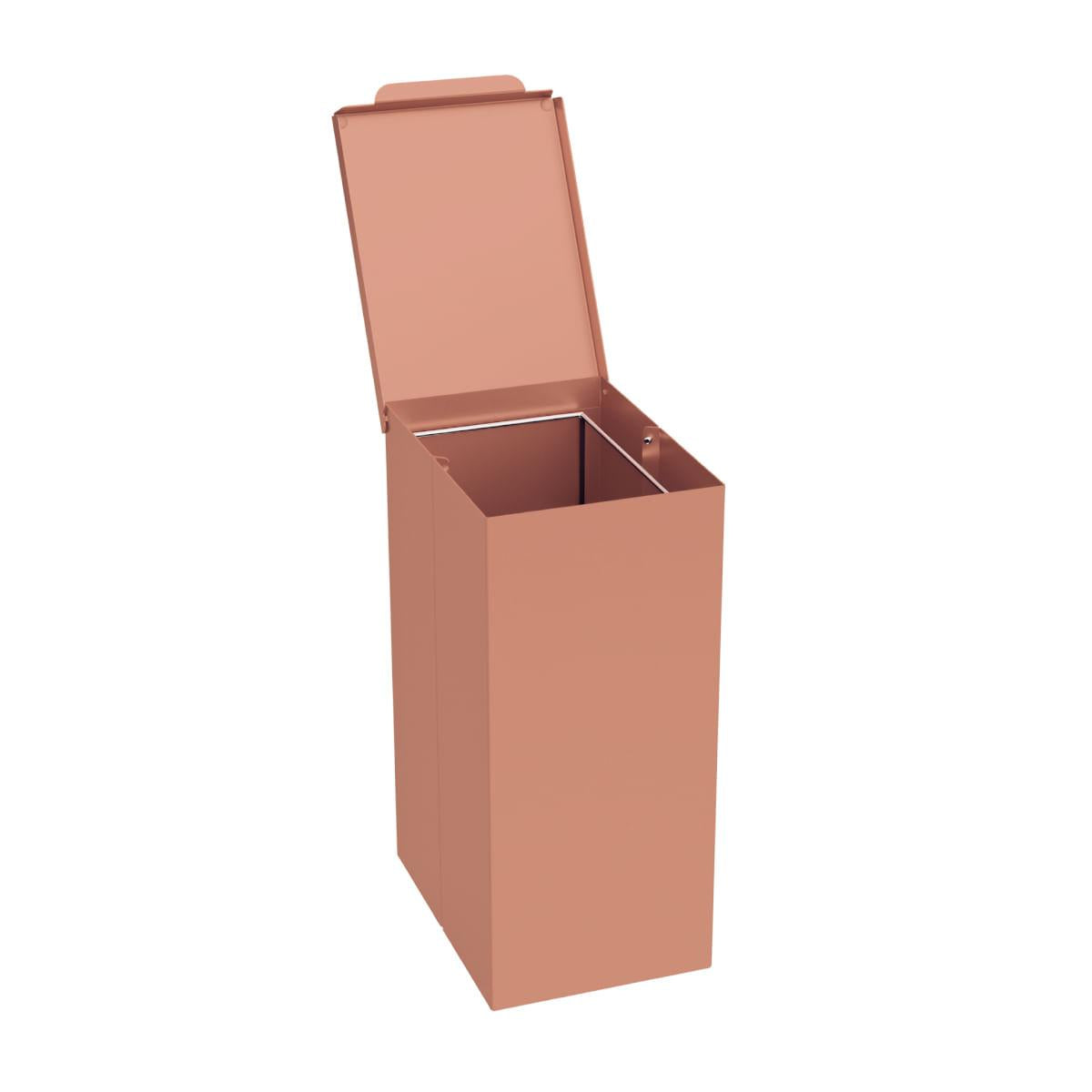 Lixeira Tramontina Luz Slim Swivel em Aço Inox Rose Matte 5,5 Litros Outlet