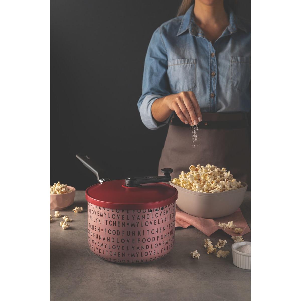Pipoqueira Tramontina My Lovely Kitchen Rosa em Alumínio Starflon Max 20 cm 3,5 Litros