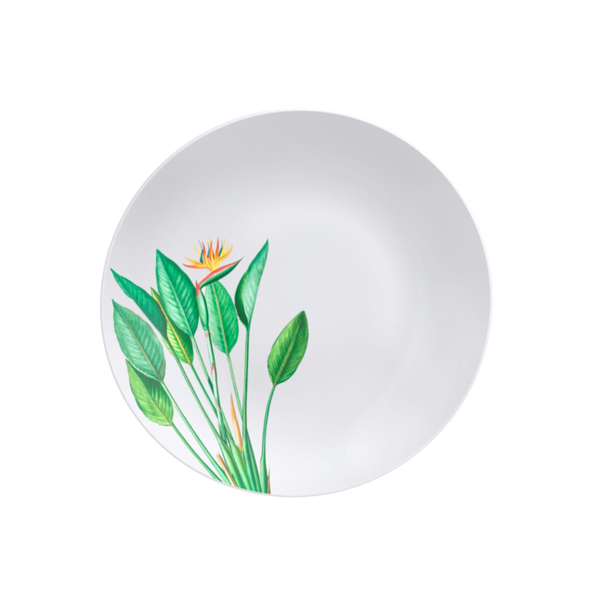 Jogo de Pratos Tramontina Graziela em Porcelana Decorada 12 Peças