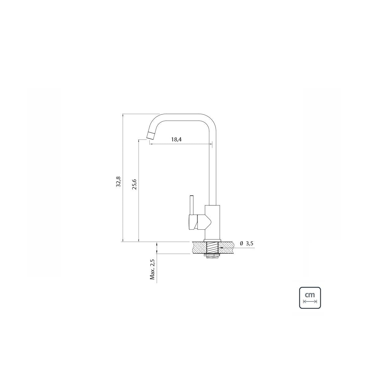 Tanque Tramontina Hera 30 L em Aço Inox Polido 50 x 40 cm com Torneira de Bancada e Válvula 94400417