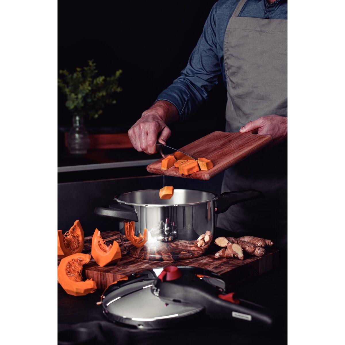 Panela de Pressão Tramontina Solar em Aço Inox 22 cm 4,5 Litros 5 Dispositivos de Segurança