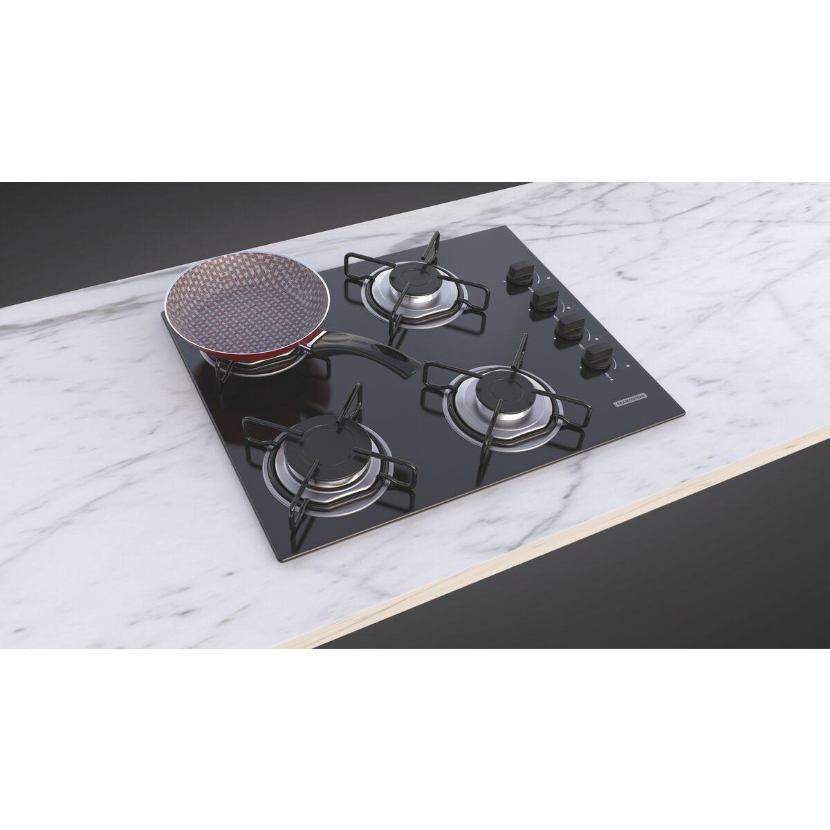 Cooktop a Gás Tramontina Brasil Vidro Temperado Preto 4 Queimadores