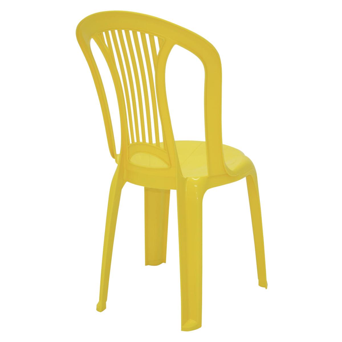 Cadeira Bistrô Tramontina Atlântida Basic em Polipropileno Amarelo