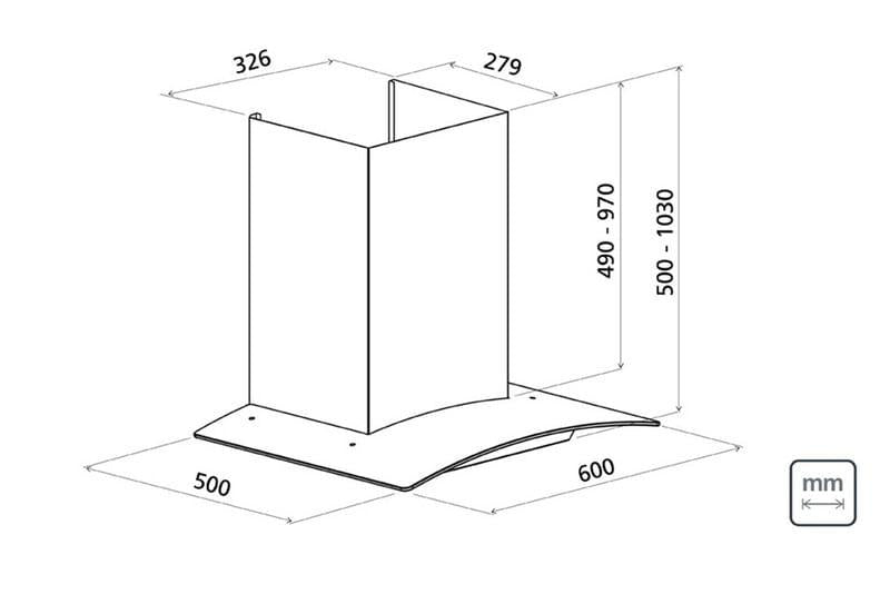 Coifa de Parede Inox New Vetro 60 cm 110V Tramontina 95800005