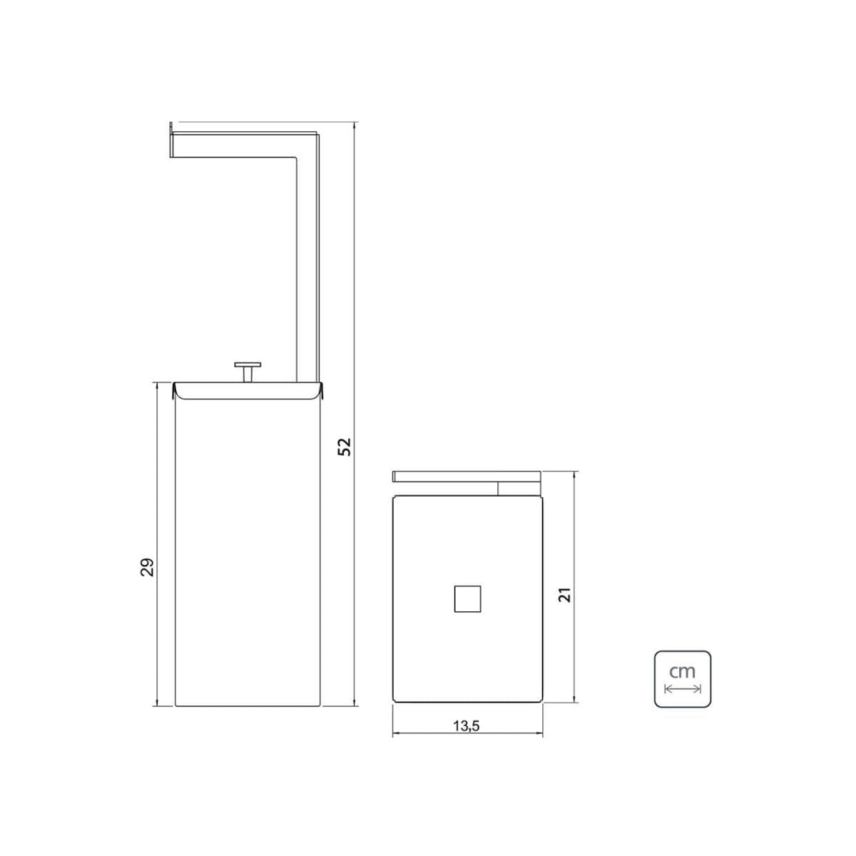 Lixeira Tramontina Luz Slim em Aço Inox Gold com Suporte para Papel Higiênico 5,5 Litros Outlet