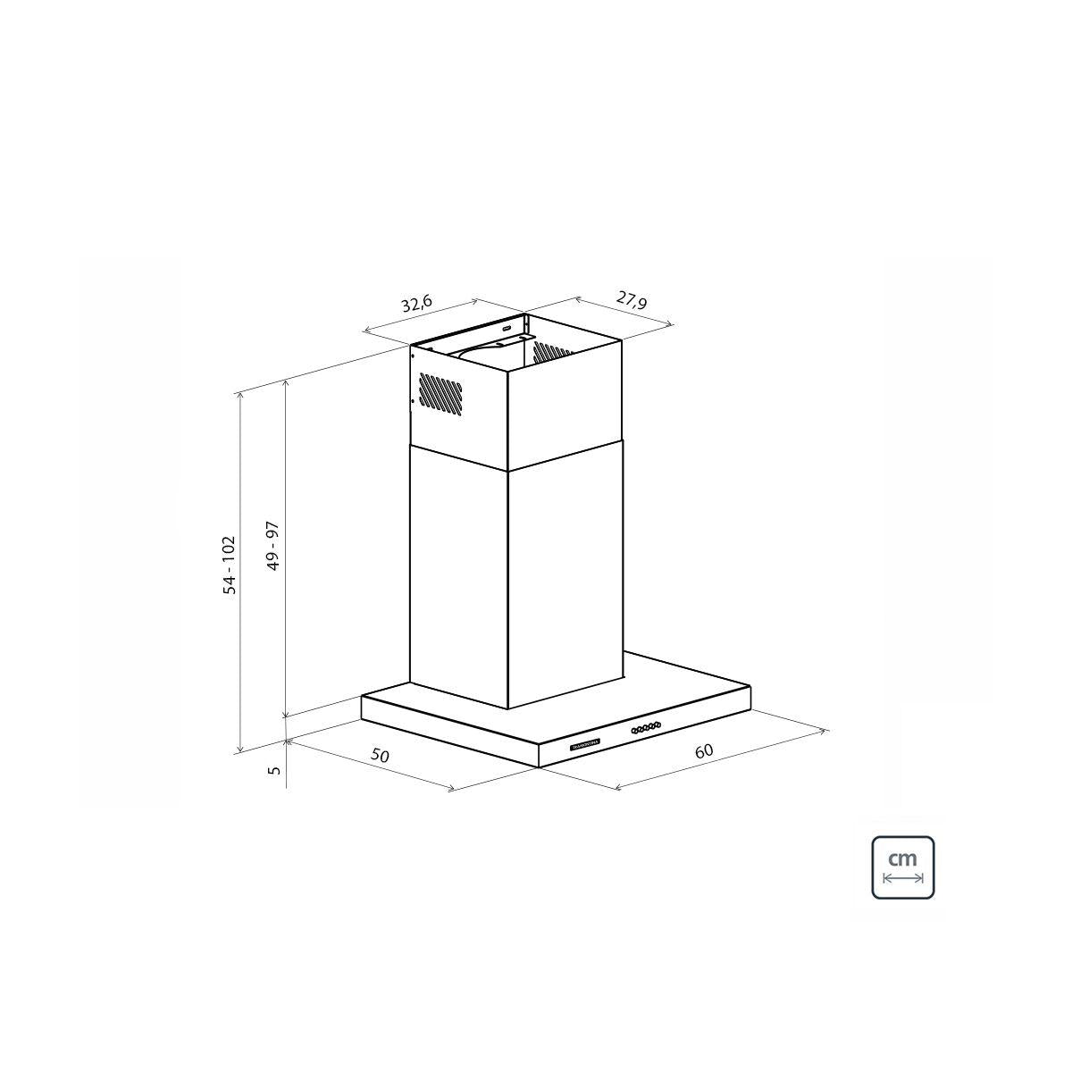 Coifa de Parede Tramontina New Dritta em Aço Inox 60 cm 220 V