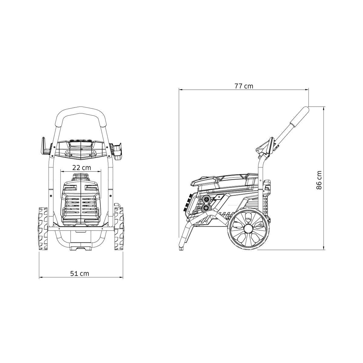 Lavadora de Alta Pressão 2500 W Tramontina com Mangueira Alta Pressão 10 m Jato Regulável 2300 psi 220 V