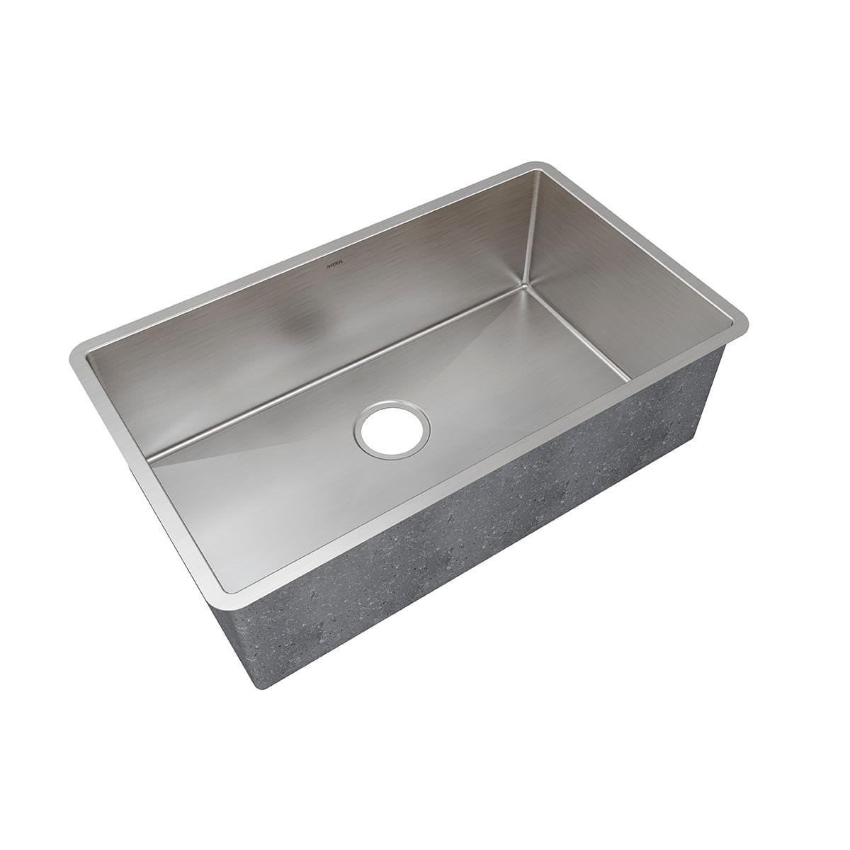 Cuba Mekal Reta LR70 em Aço Inox Escovado 70x40x23 cm com Válvula