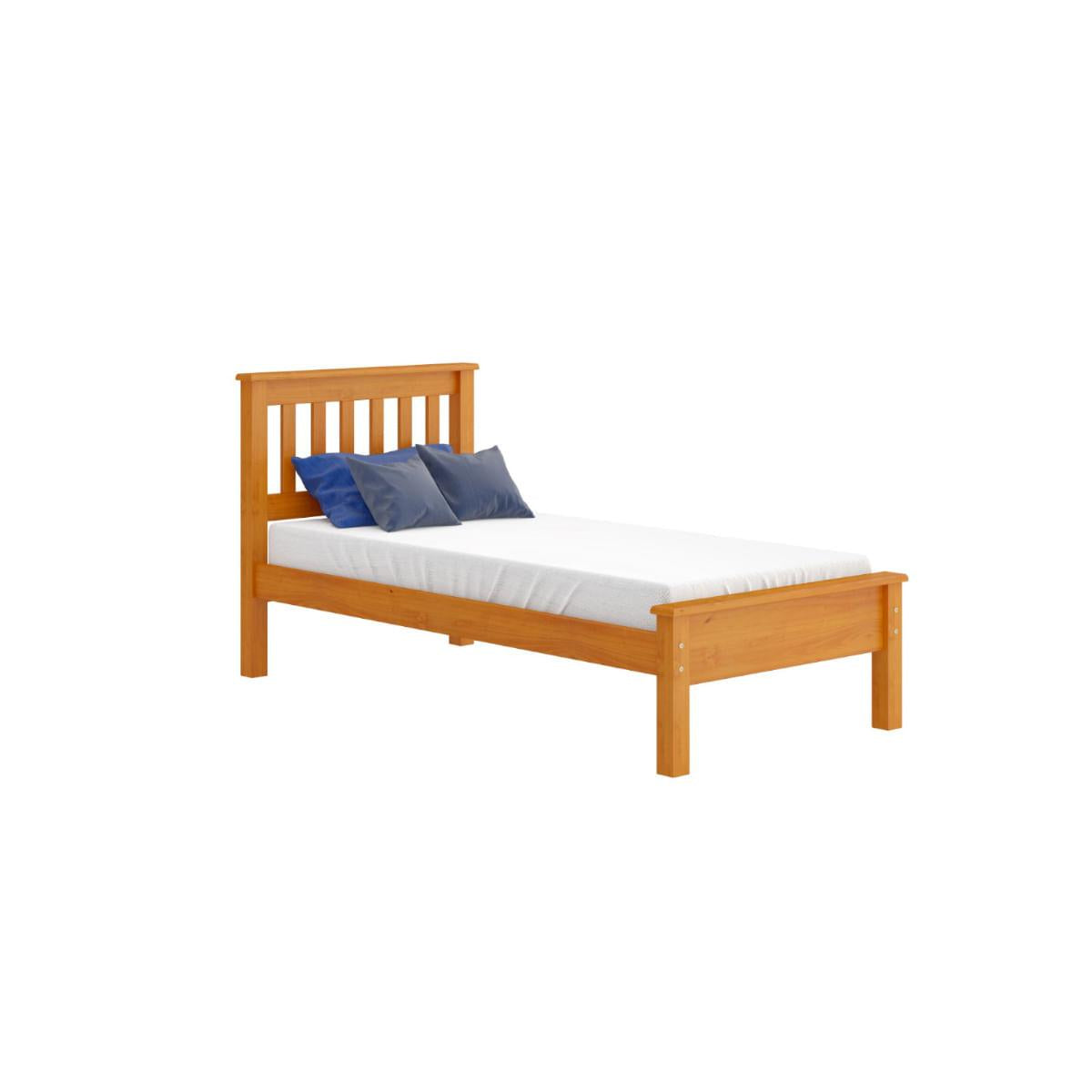 Cama de Solteiro Mel Acetinado Madeira Maciça Piratini