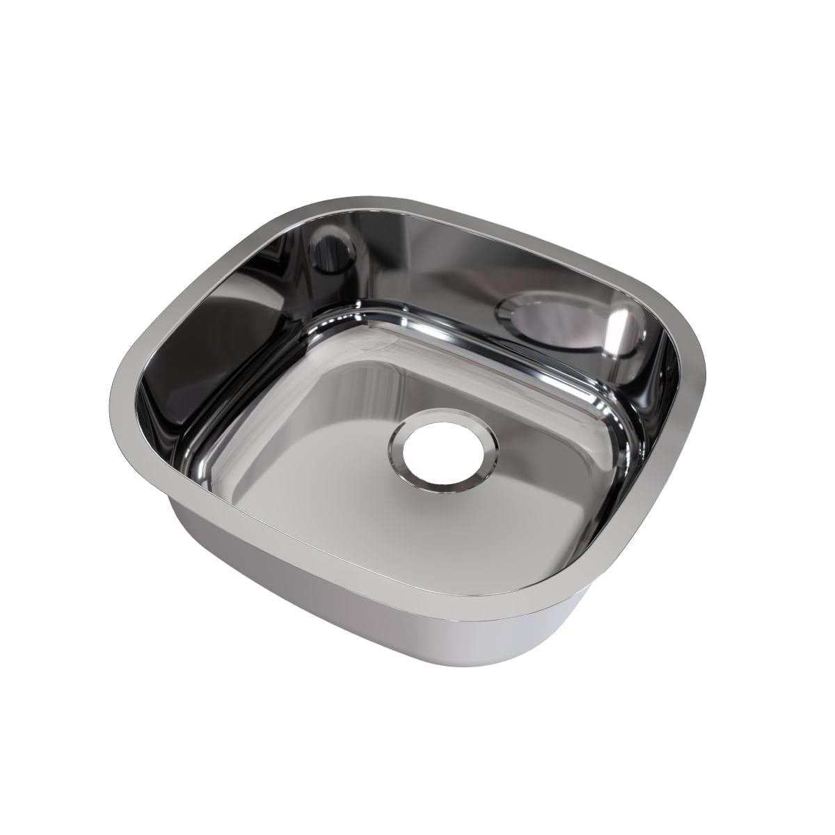 Cuba de Embutir Docol Invicta 37x34x18 cm em Aço Inox Alto Brilho sem Válvula