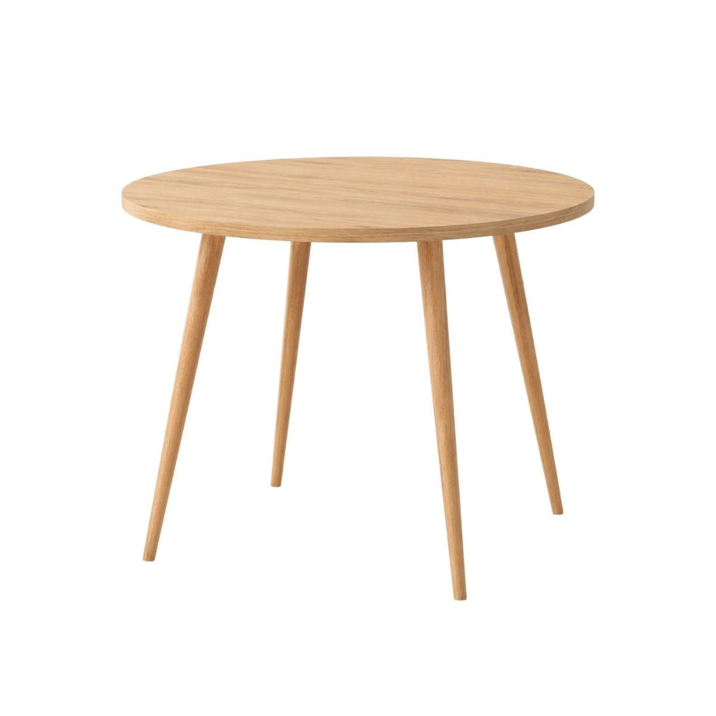 Mesa Jantar Sofia Redonda 80cm Carvalho Tropical 18mm Pés de Madeira Natural Marin