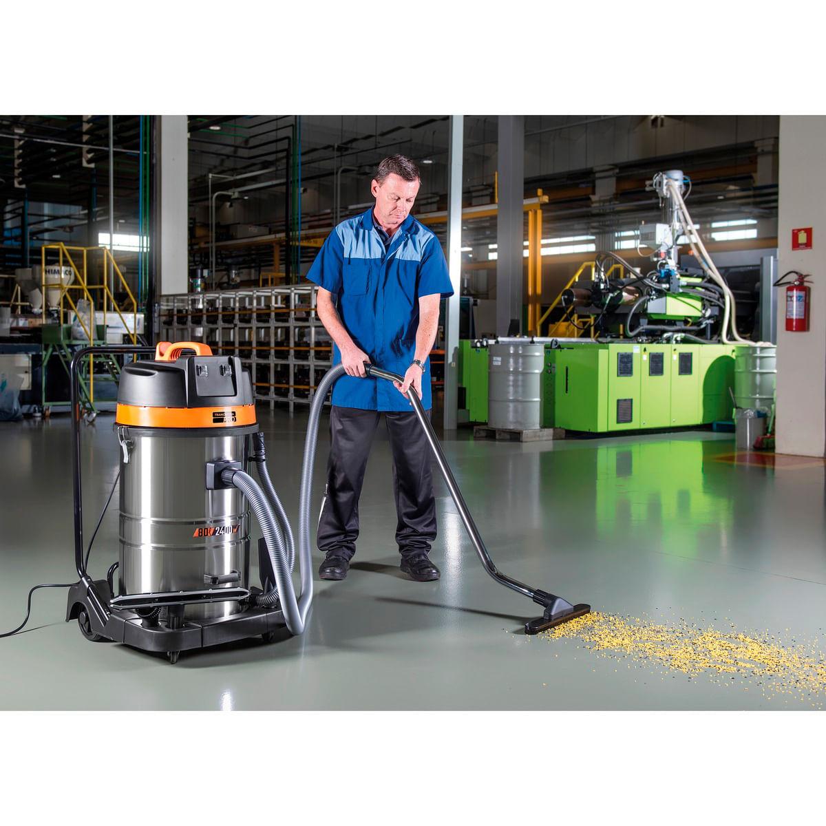 Aspirador de pó Tramontina 80 Litros em Aço Inox para sólidos e líquidos 2400 W