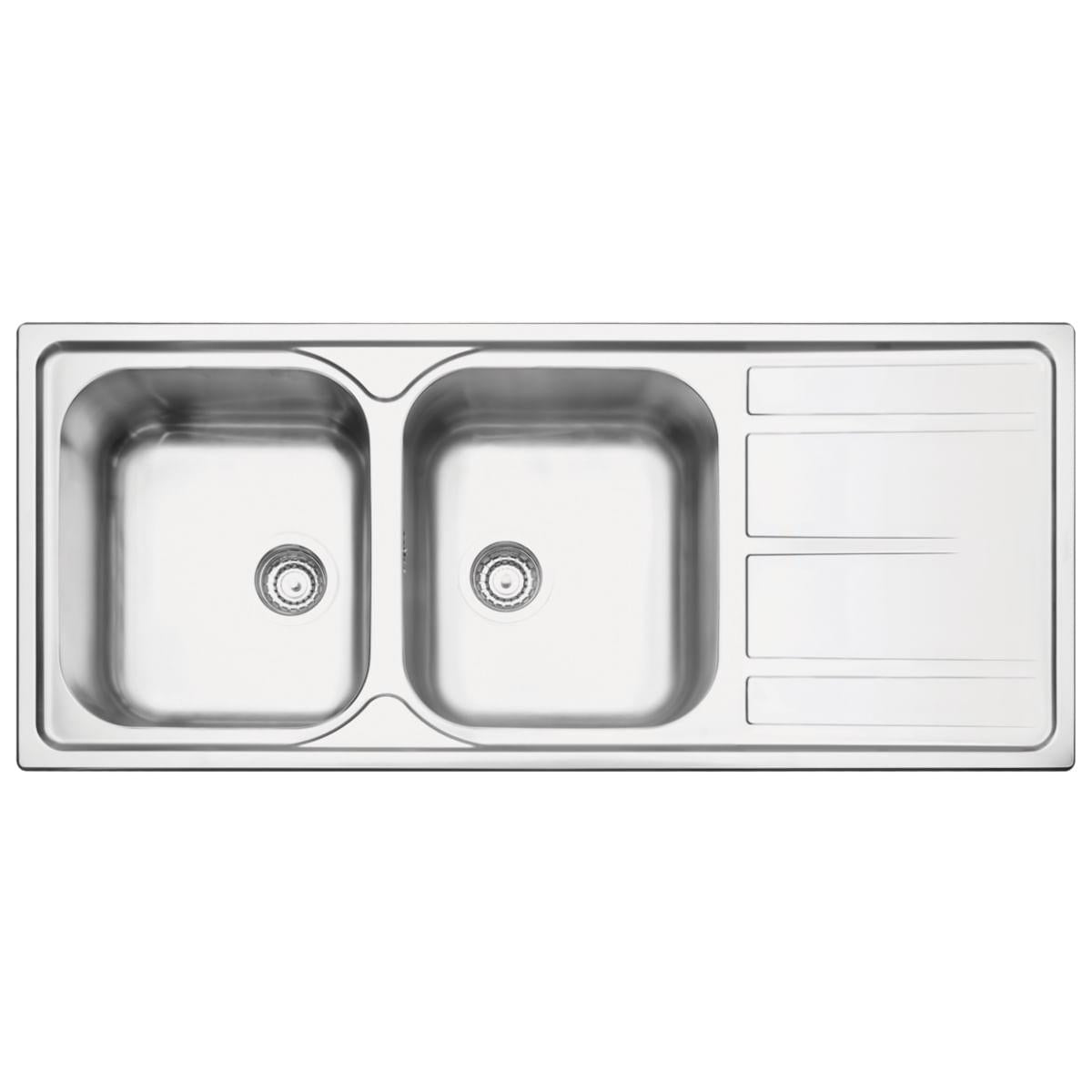 Cuba de Sobrepor Tramontina Marea 2C 34 Plus em Aço Inox Acetinado 116 x 50 cm
