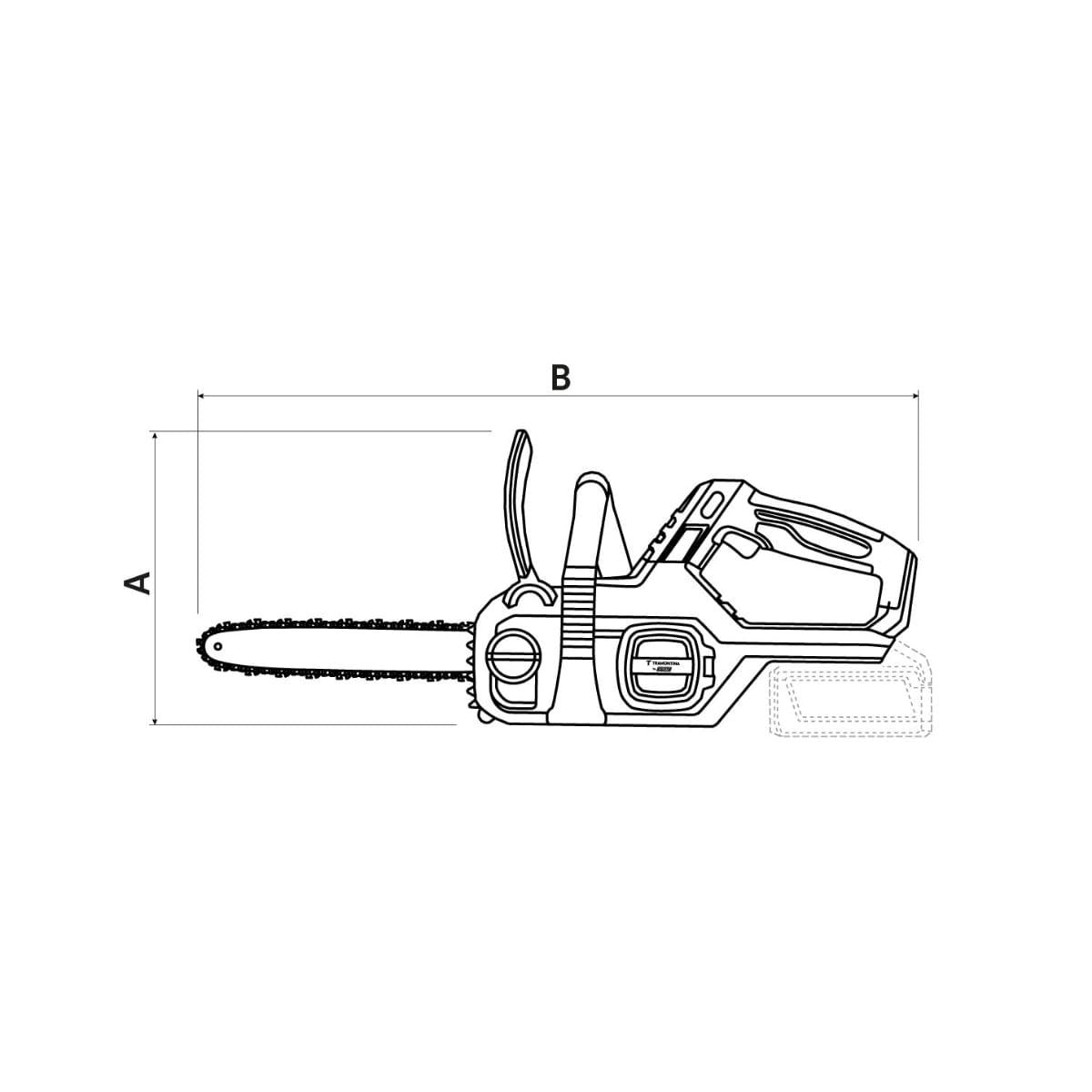 Motosserra 12" 20V Tramontina Sem Bateria e Carregador