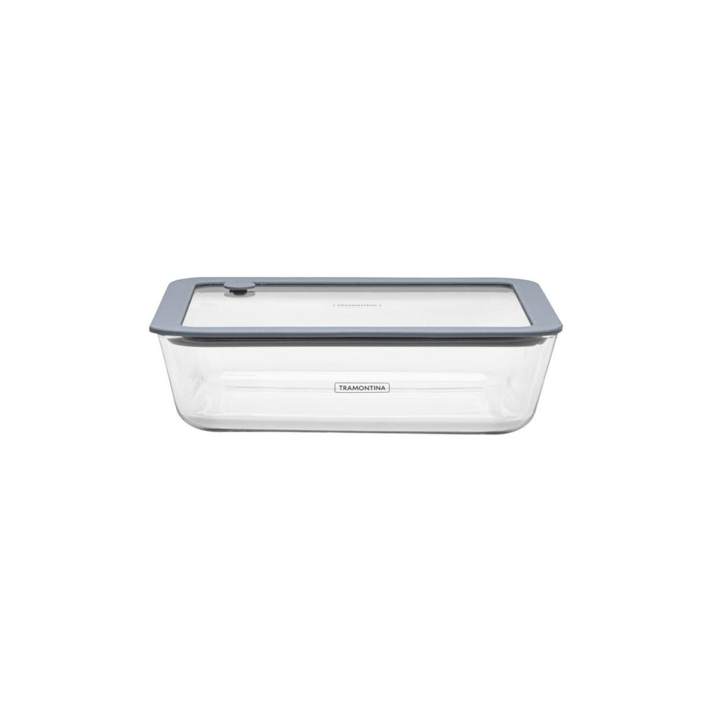 Pote de Vidro Tramontina Vittra Retangular com Tampa Hermética de Silicone 1,4 L