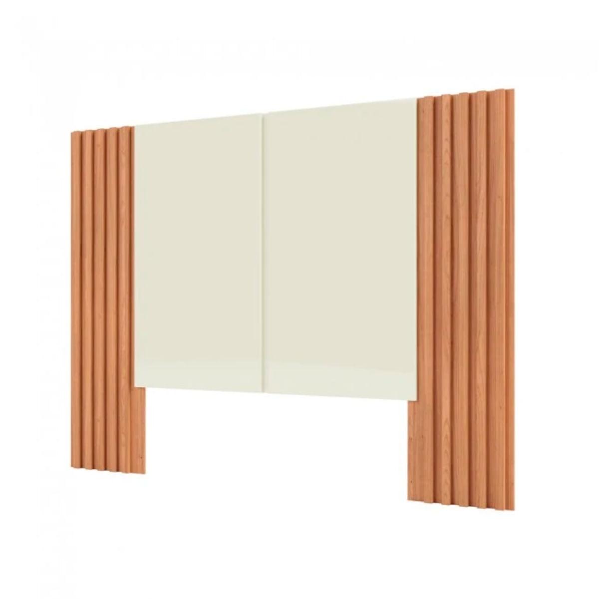 Cabeceira Solteiro 165x120cm em MDF Off White Freijó Dalla Costa