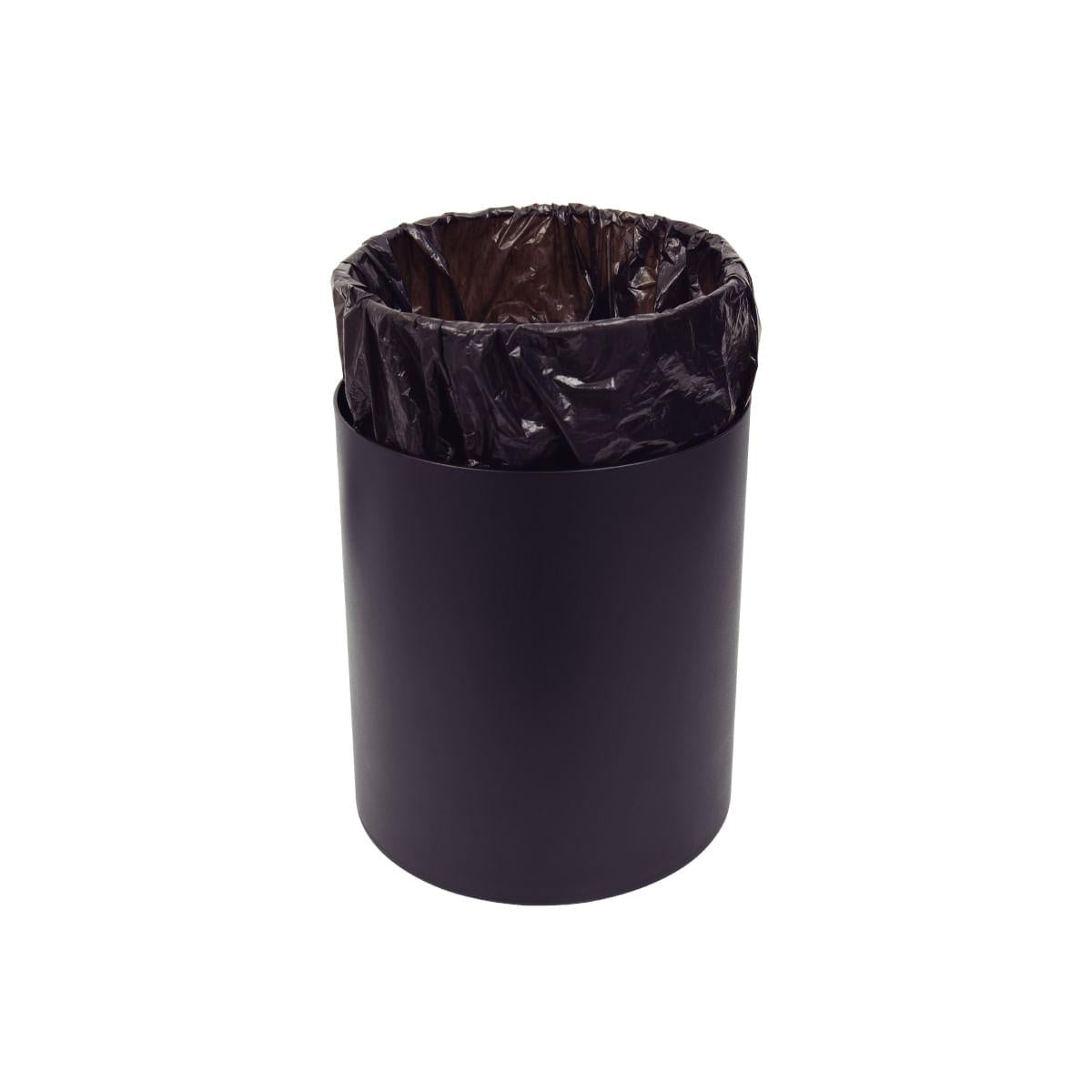 Lixeira Tramontina Útil Mix Black Matte Aço Inox com Balde Plástico 5 Litros