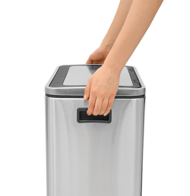 Lixeira Inox com Pedal Dupla 15 Litros Quadratta Plus OUTLET Tramontina 94900474