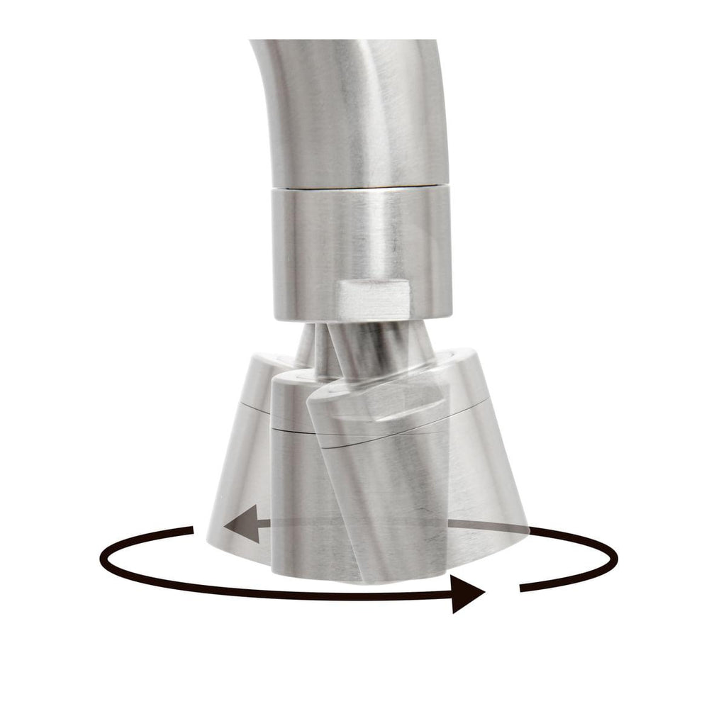 Misturador Monocomando Tramontina Arko em Aço Inox com acabamento Scotch Brite e Bica Articulada
