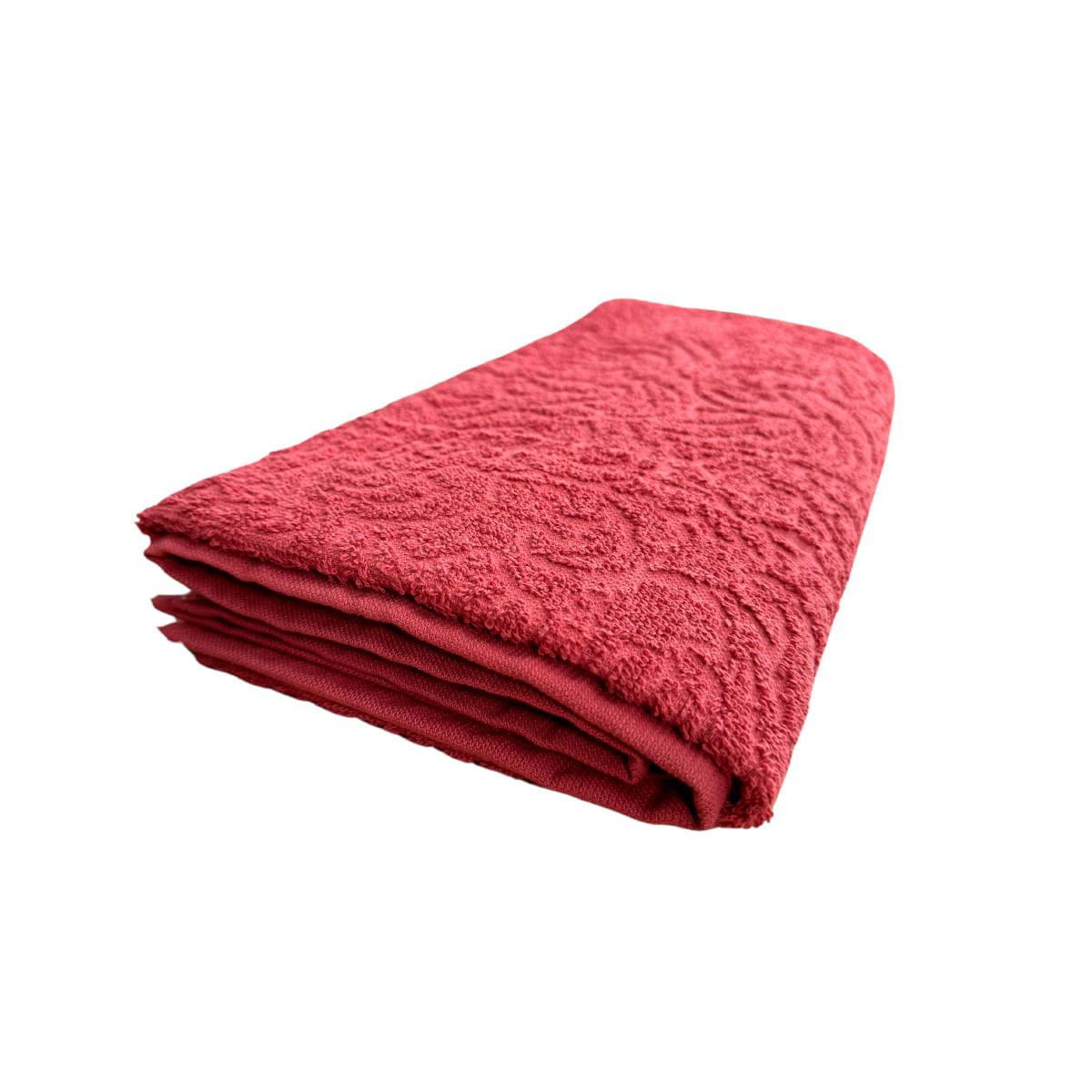 Toalha de Banho Karsten 100% Algodão Acácia Vinho 67x135 cm