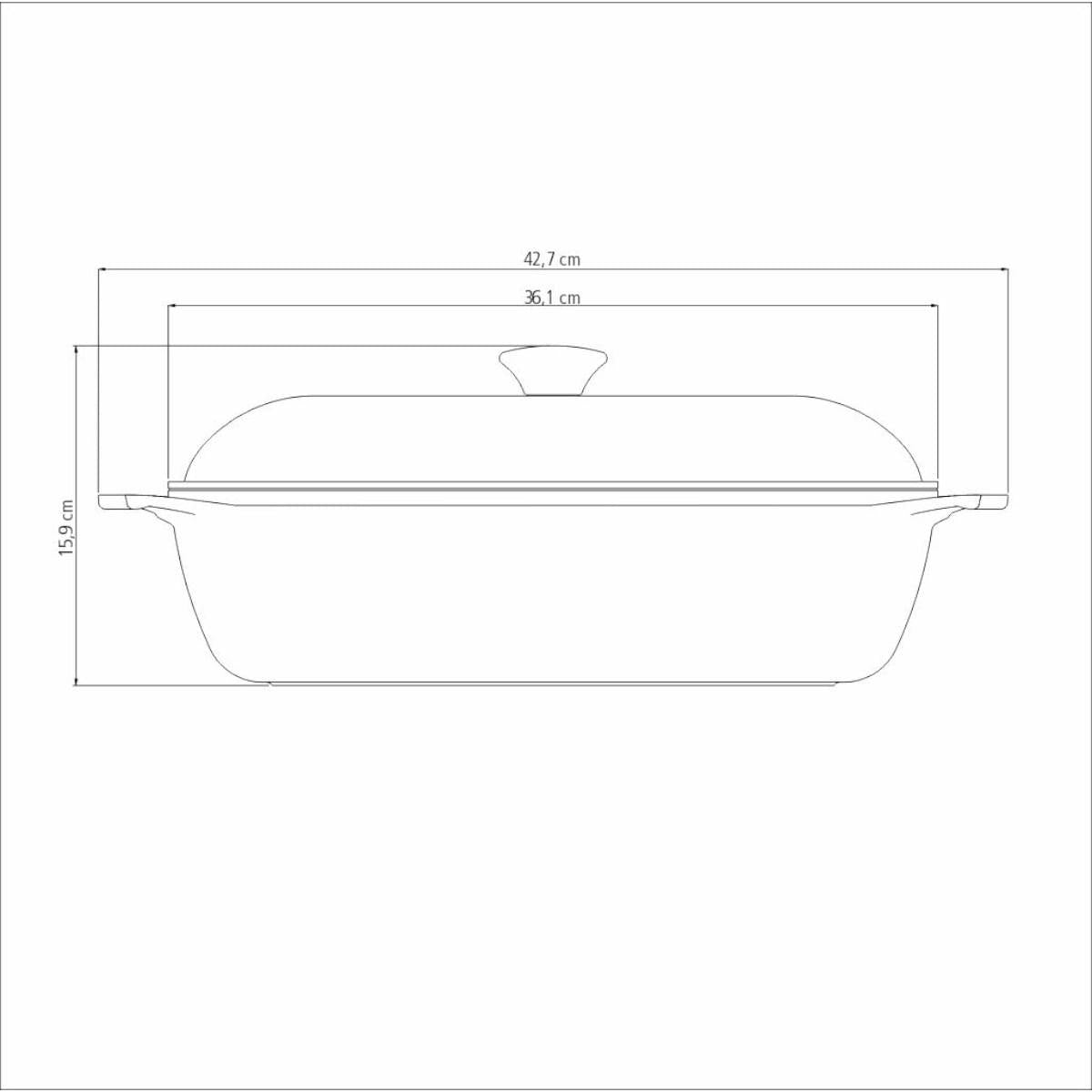 Caçarola Tramontina Quadrada Lyon em Alumínio Starflon 28 cm 5,5 L Azul Elementar