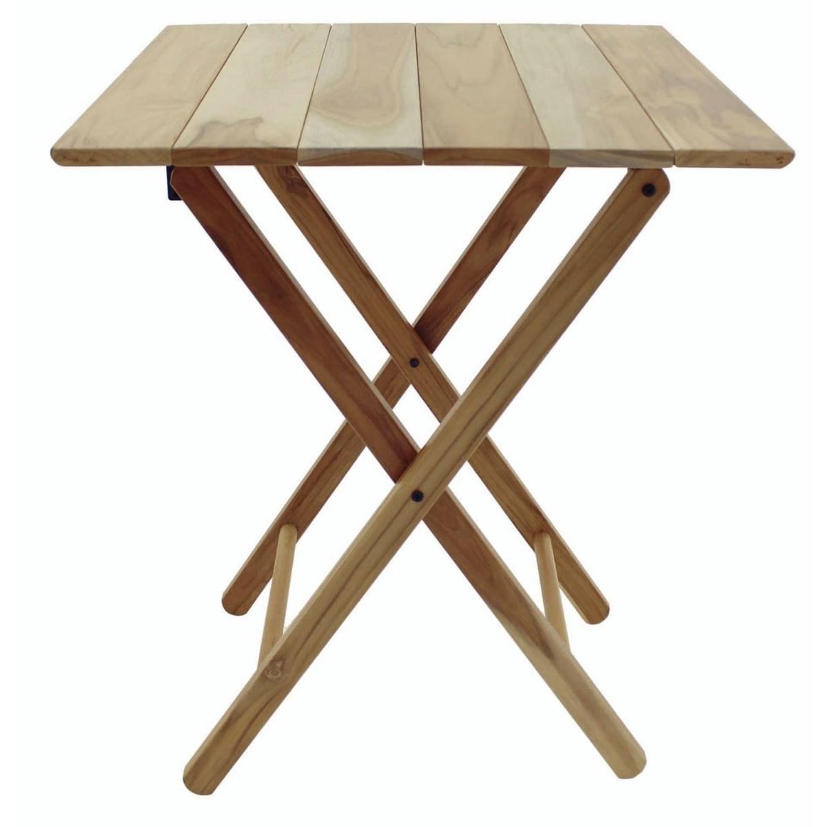 Mesa Dobrável Tramontina Beer 60cm em Madeira Teca