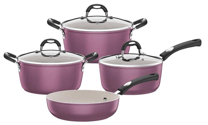 Jogo de Panelas Starflon 4 Peças Roxo Mônaco Tramontina 20799980