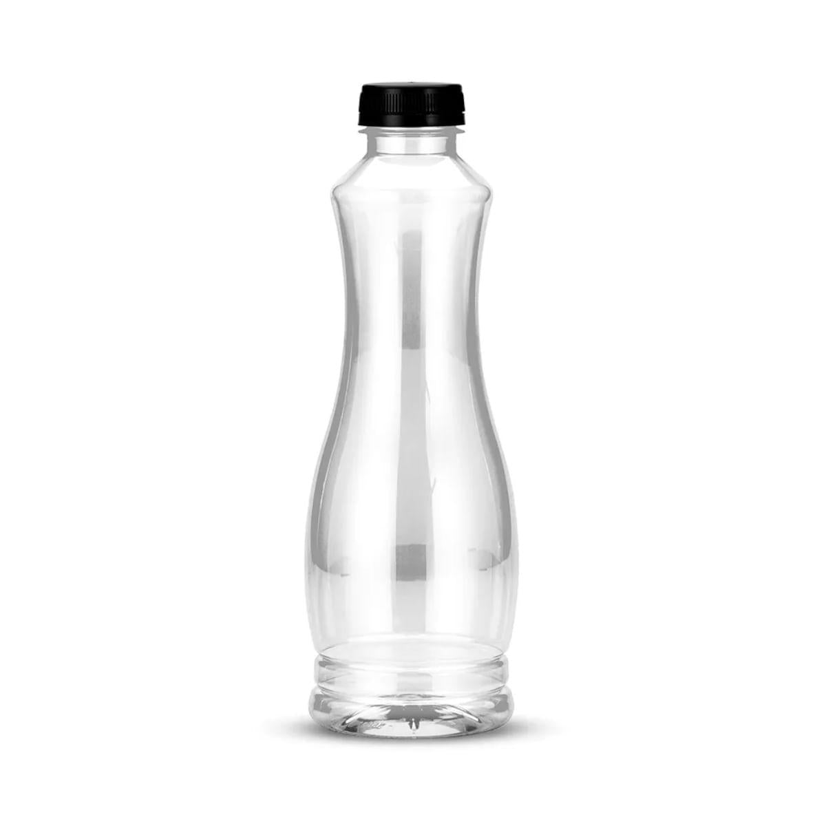 35un Garrafa PET Plástica Transparente com Tampa 800ml G3580 Galvanotek