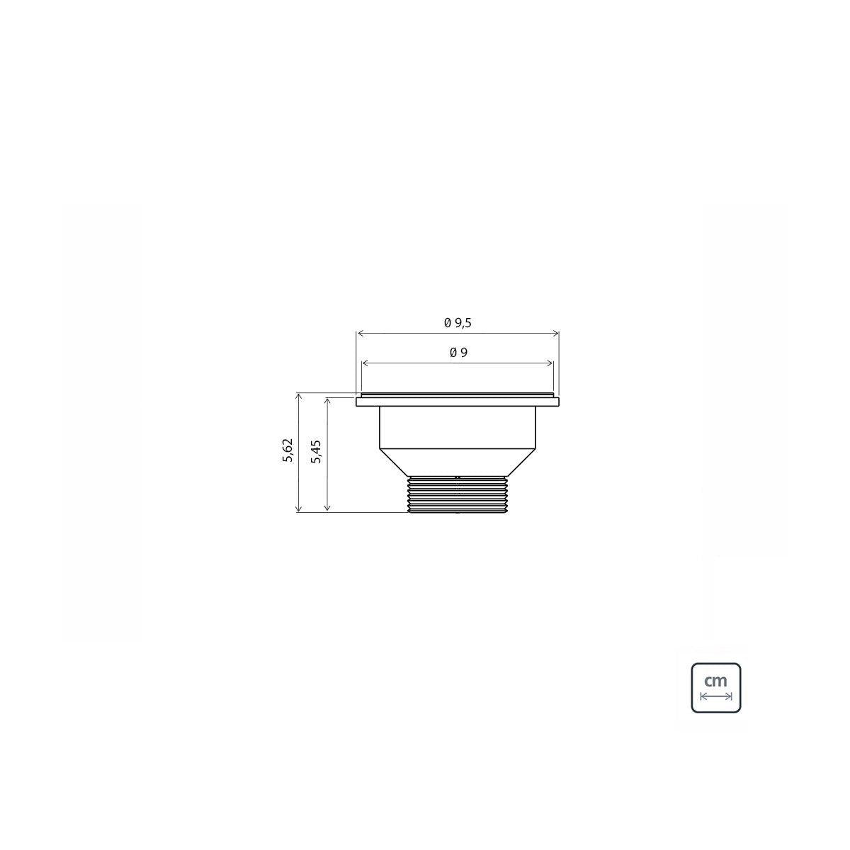 Válvula Tramontina Econômica para Pias Cubas e Tanques 3 1/2" sem Escape em Aço Inox e Polipropileno