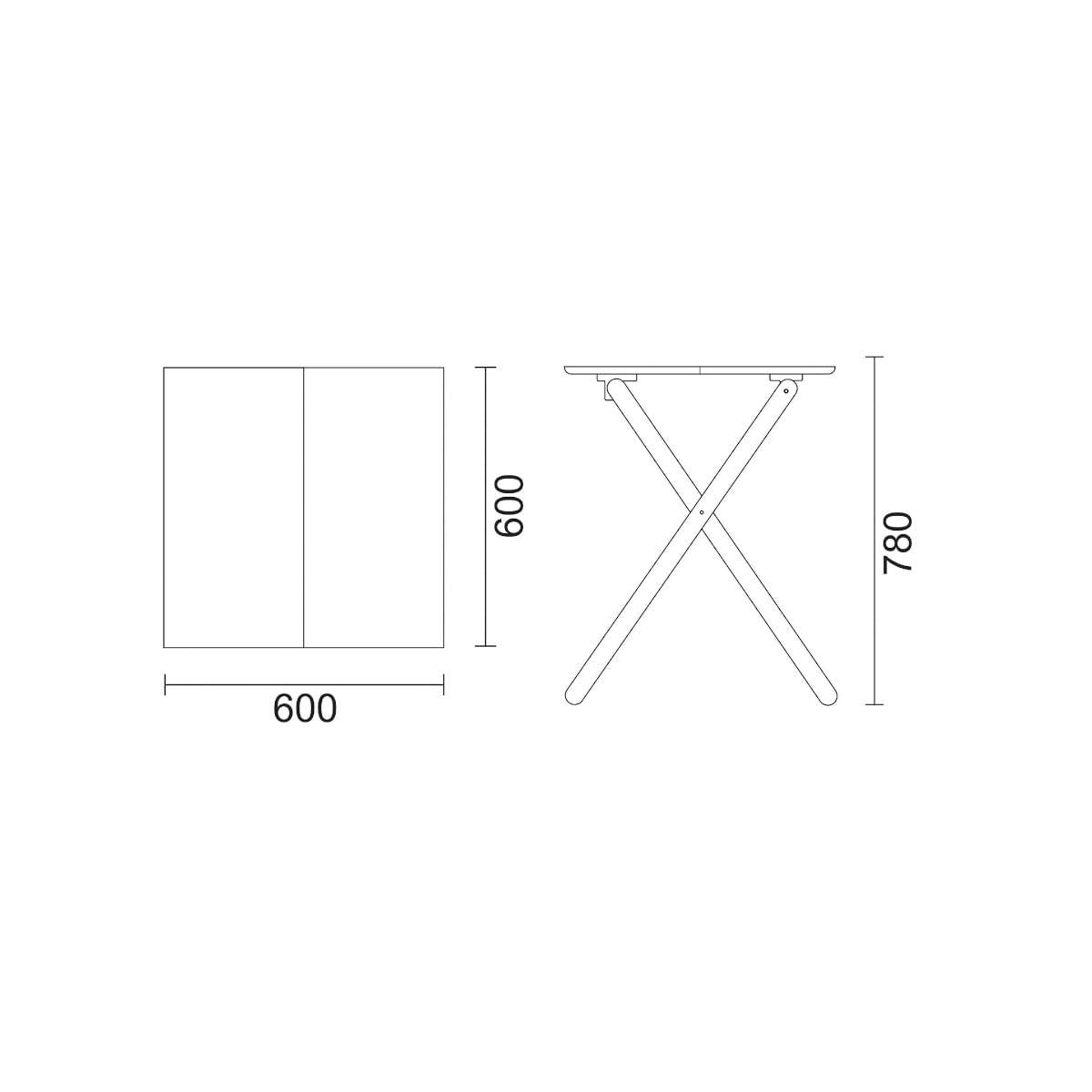 Mesa de Madeira Dobrável Tramontina Lille 60x60x78 cm Verniz