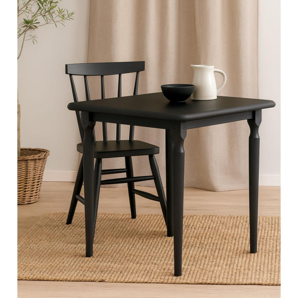 Mesa Quadrada Údine em Madeira Ébano 80x80x76cm 135EB Piratini