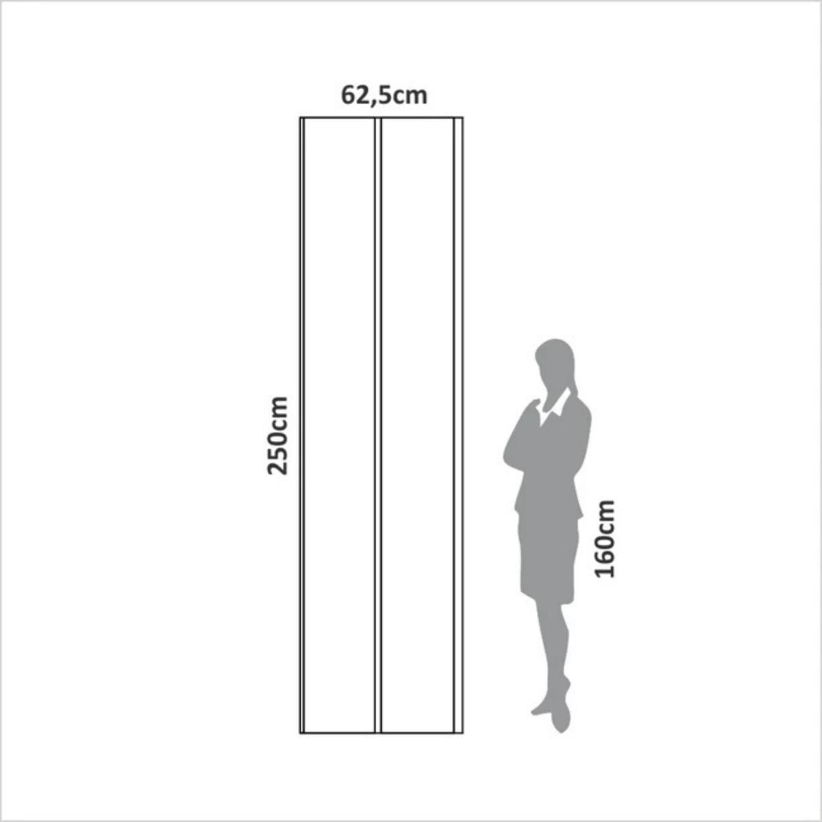 Painel Decorativo Liso 62,5cm para Parede em Mdf Carvalho Rosé Dalla Costa