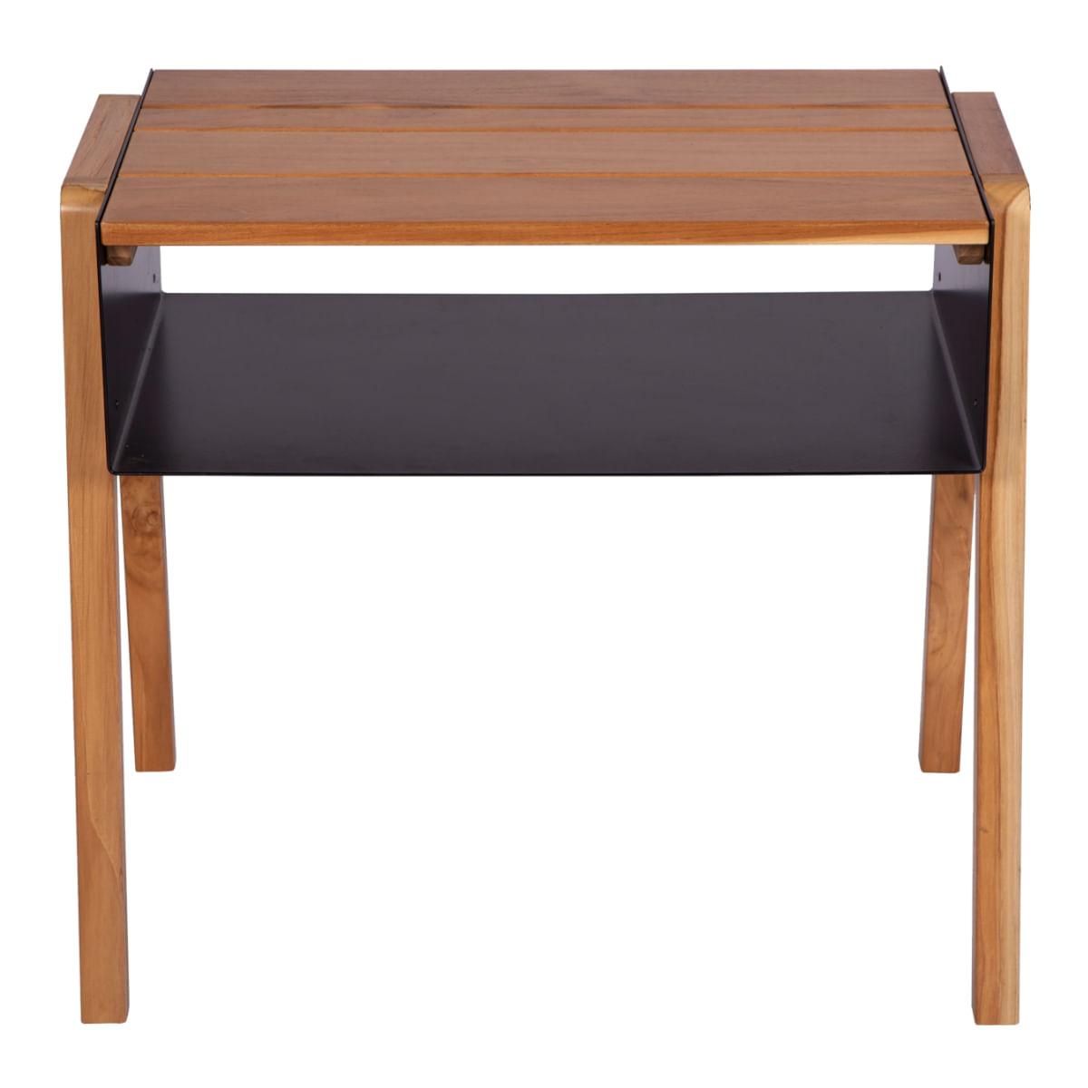 Mesa de Apoio Multiuso Tramontina Verona em Madeira Teca Verniz Incolor