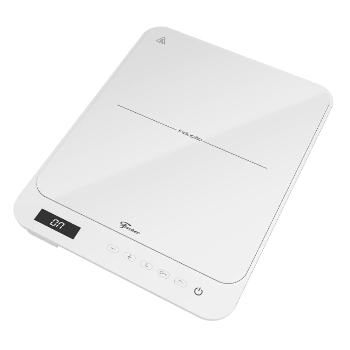Cooktop de Indução Portátil Fischer 1 Boca Bivolt Touch Screen Branco