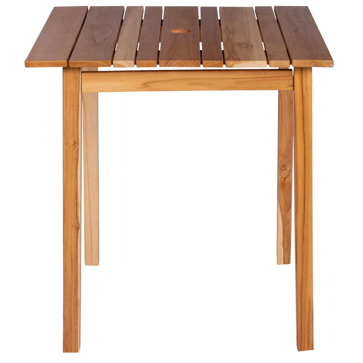 Mesa Quadrada Tramontina Verona em Madeira Teca Verniz Transparente 74 cm
