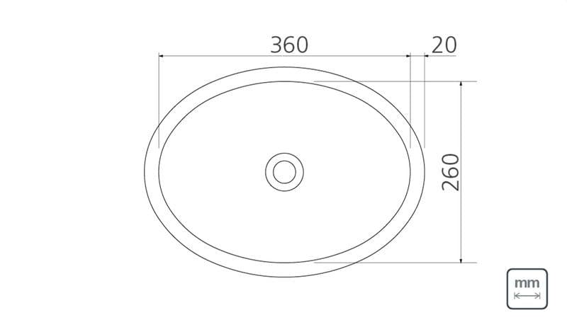 Cuba de Encaixe Oval Inox Acetinado 36x26cm Tramontina 94113107