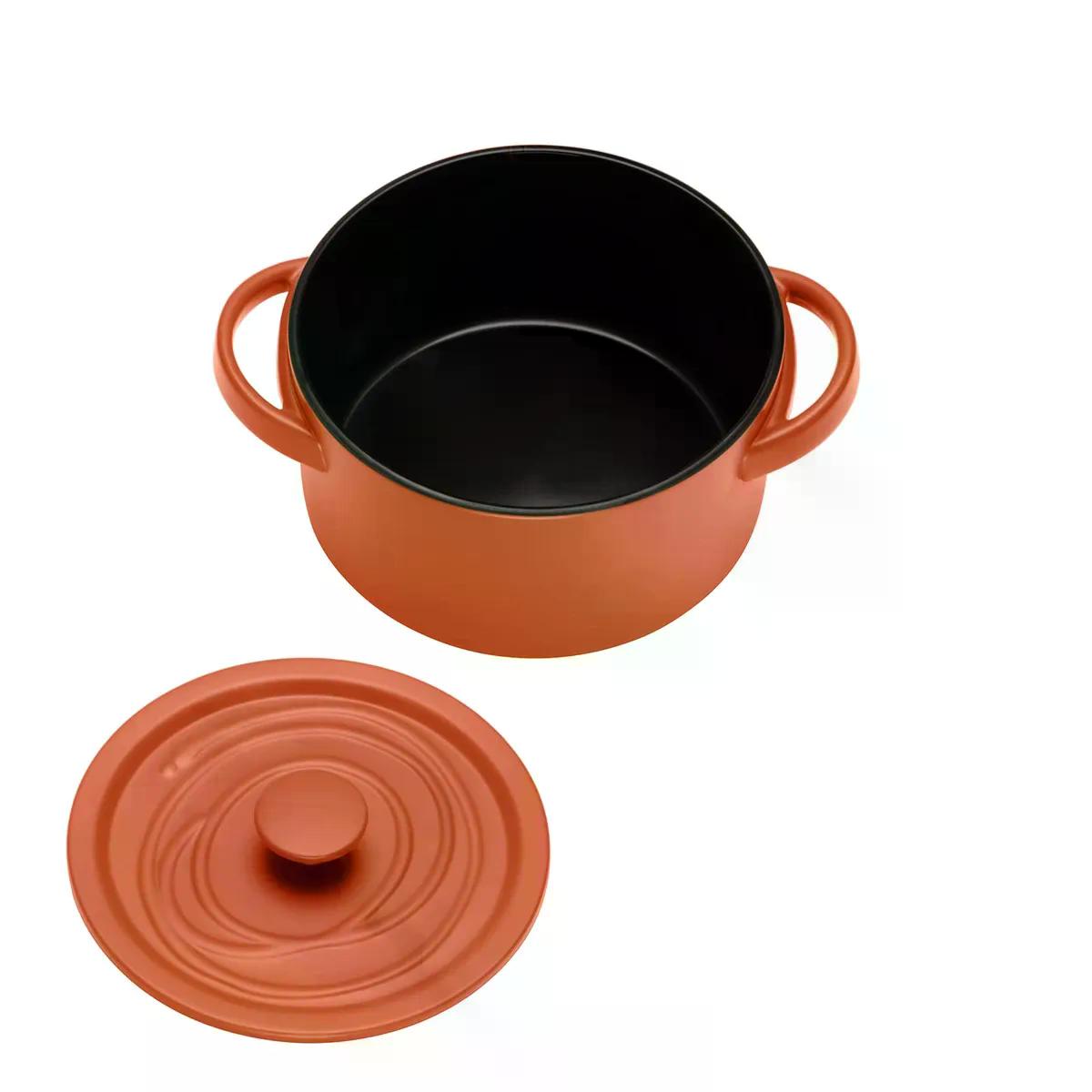 Jogo de Panelas Oxford In Natura em Ceramica 5 peças Goiaba Coral
