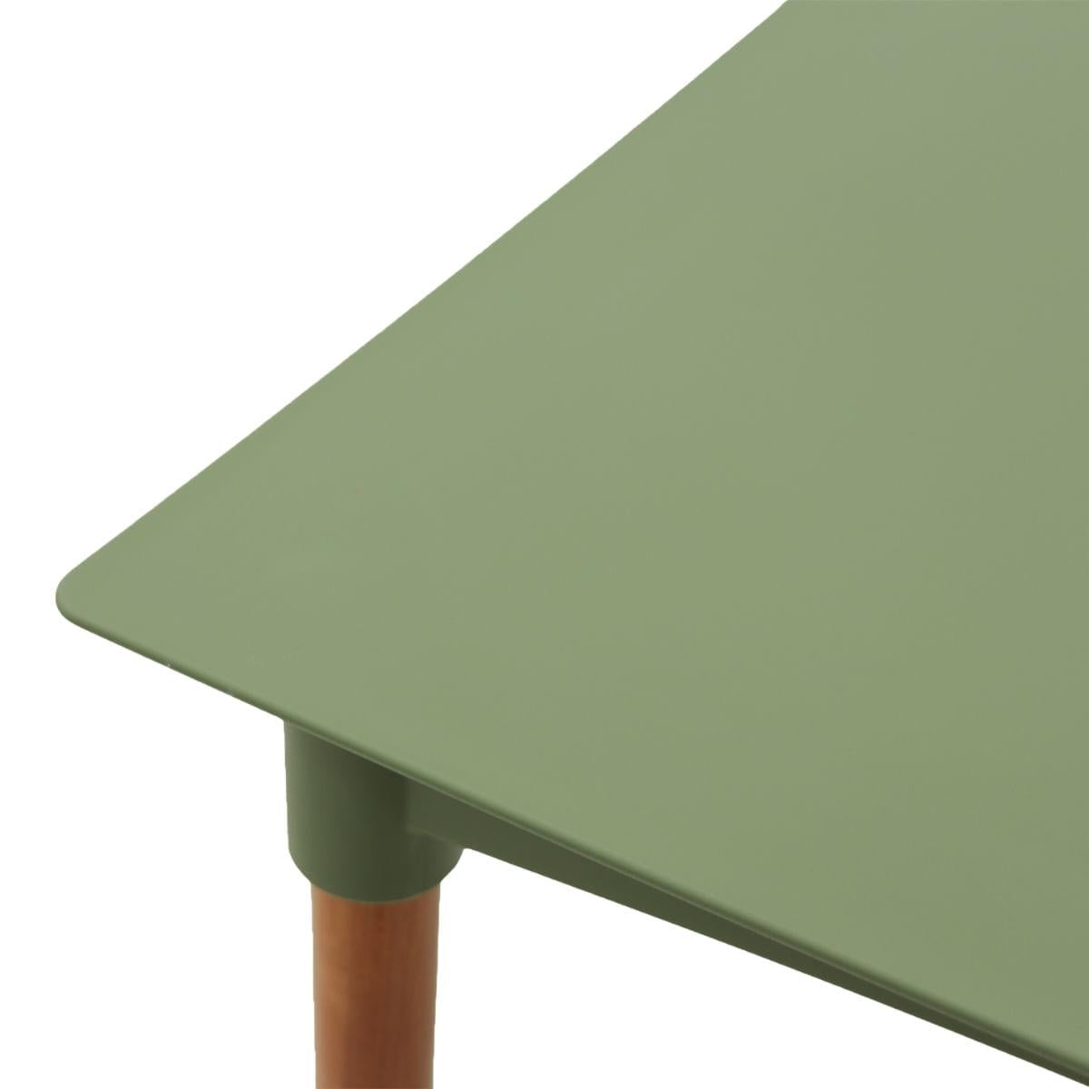 Mesa Diana Verde Oliva Tramontina 70cm em Polipropileno com Pernas de Madeira