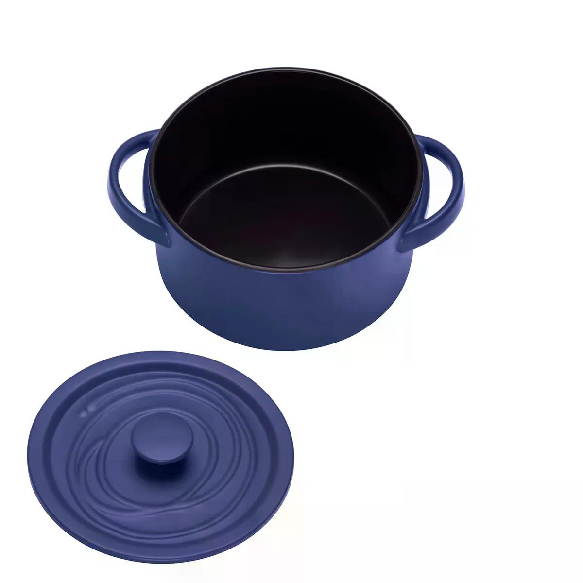 Jogo de Panelas Oxford In Natura em Ceramica 5 peças Jenipapo Blue