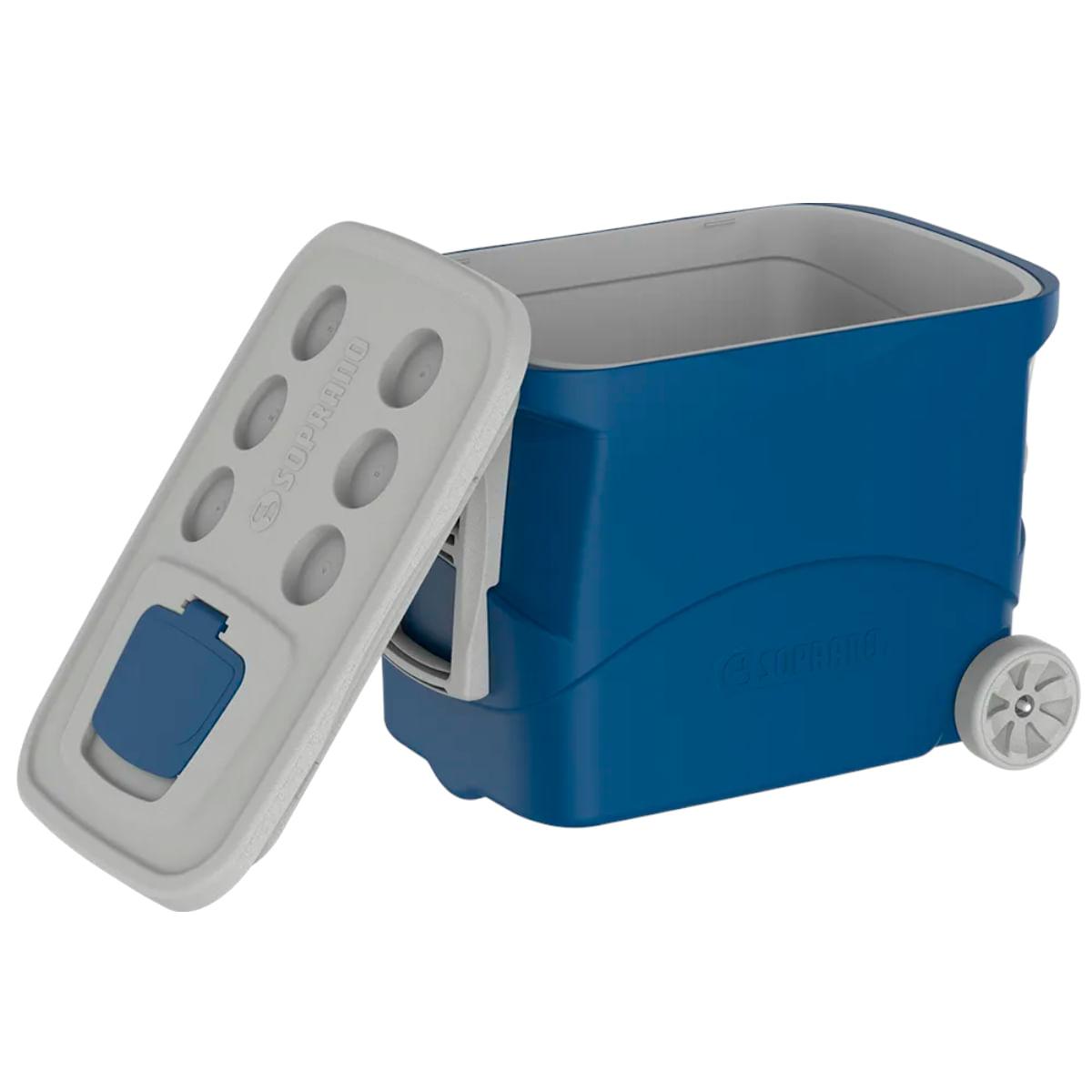 Caixa Térmica Tropical Plus 50L com Rodas Azul Soprano