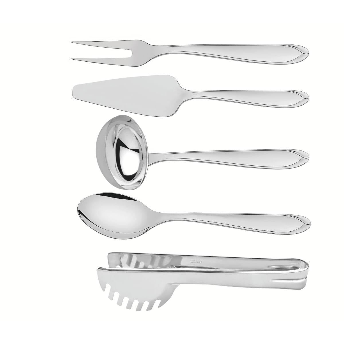 Jogo de Utensílios Tramontina Utility em Aço Inox 5 Peças
