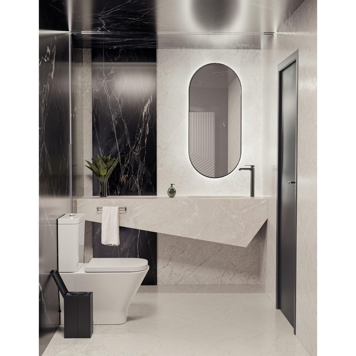 Lixeira Tramontina Luz Slim Swivel Aço Inox Black Matte 5,5 L Outlet