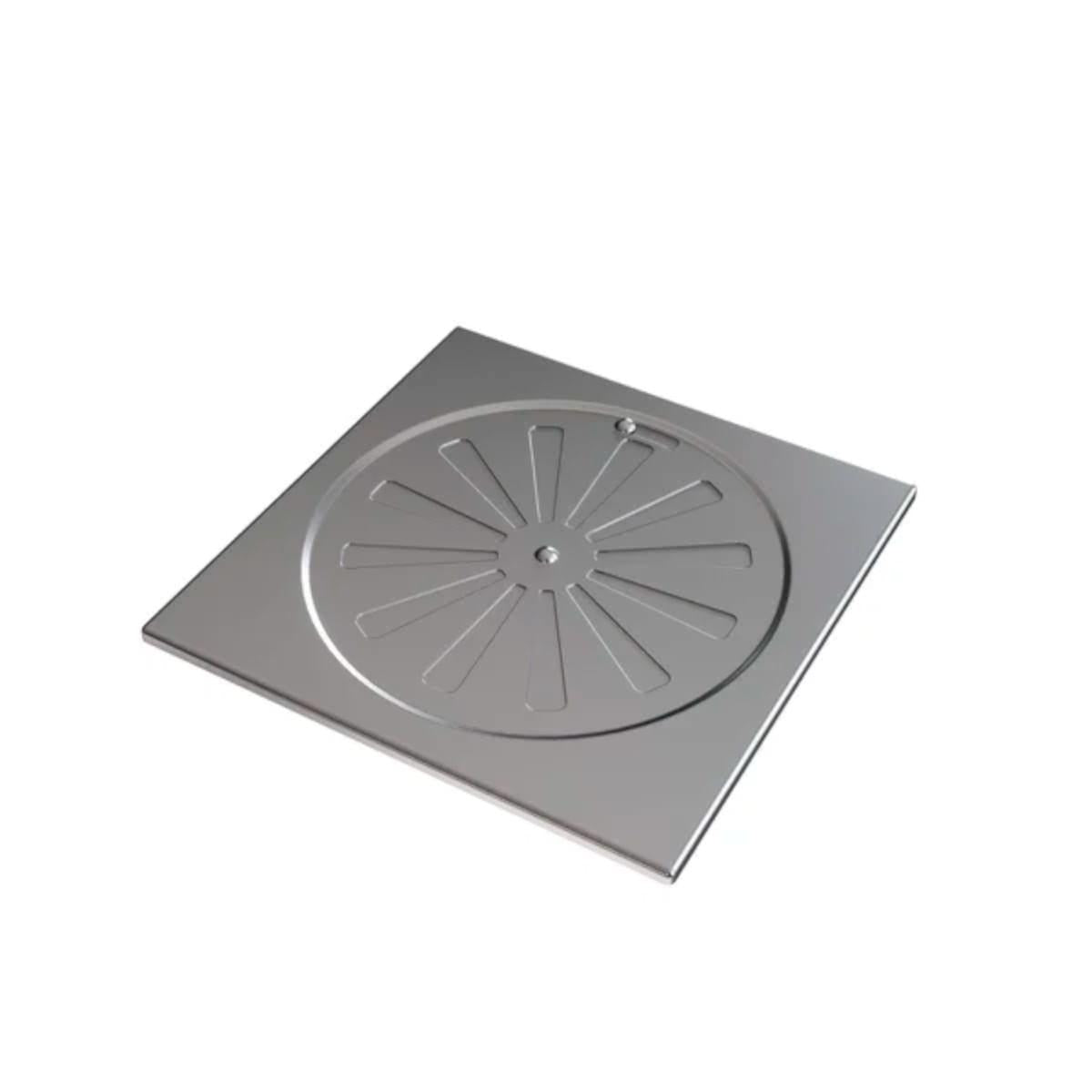 Ralo Quadrado com Fecho em Aço Inox 10 cm Docol