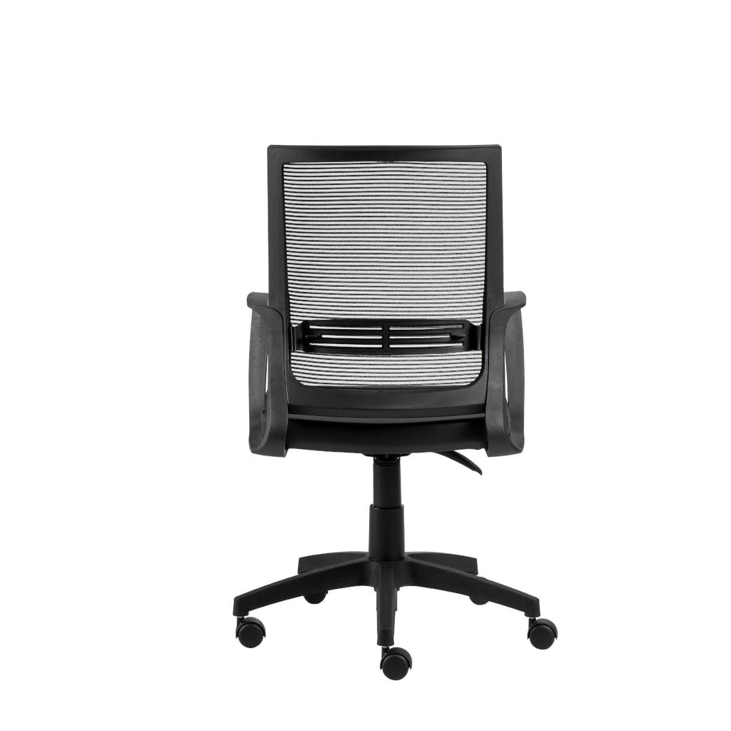 Cadeira de Escritório Giratória Stay Encosto em Tela Universal Base Nylon Preta Roal