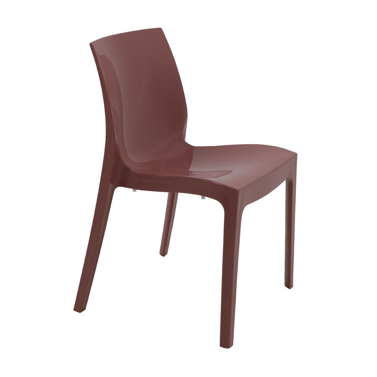 Cadeira Tramontina Alice Brilho em Polipropileno Ruby Mocha