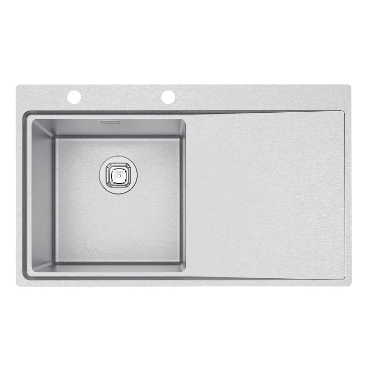 Cuba de Sobrepor Tramontina Smooth 1C 40 EX em Aço Inox com Acabamento Scotch Brite 86 x 52 cm com 1 Furo para Torneira OUTLET