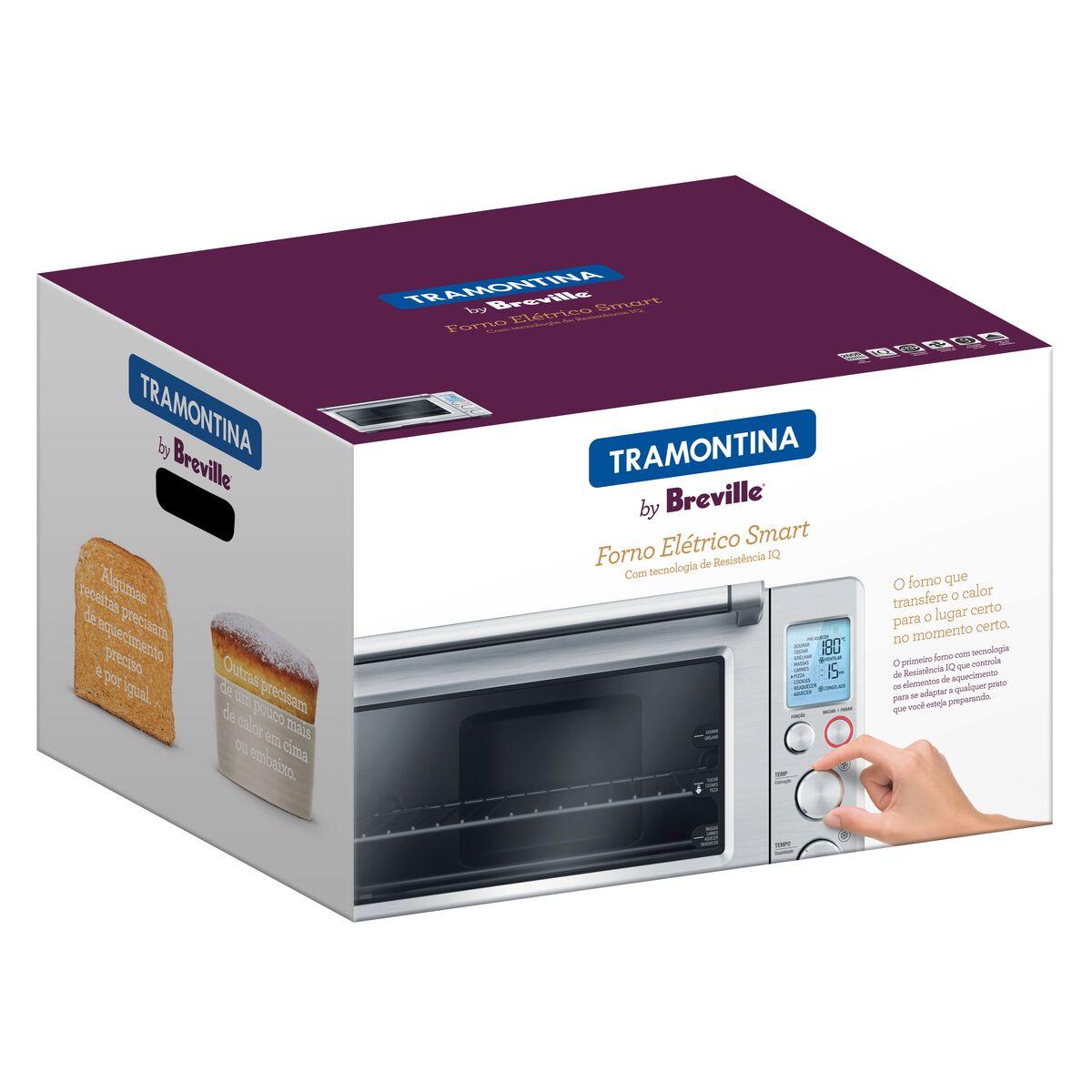 Forno Elétrico Tramontina by Breville Smart em Aço Inox 9 Funções 22 L 127 V