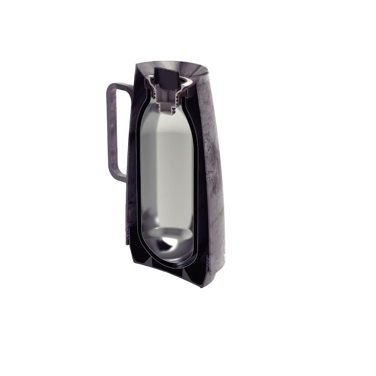 Bule Térmico Tramontina Exata em Plástico Marmorizado Cinza 500 ml