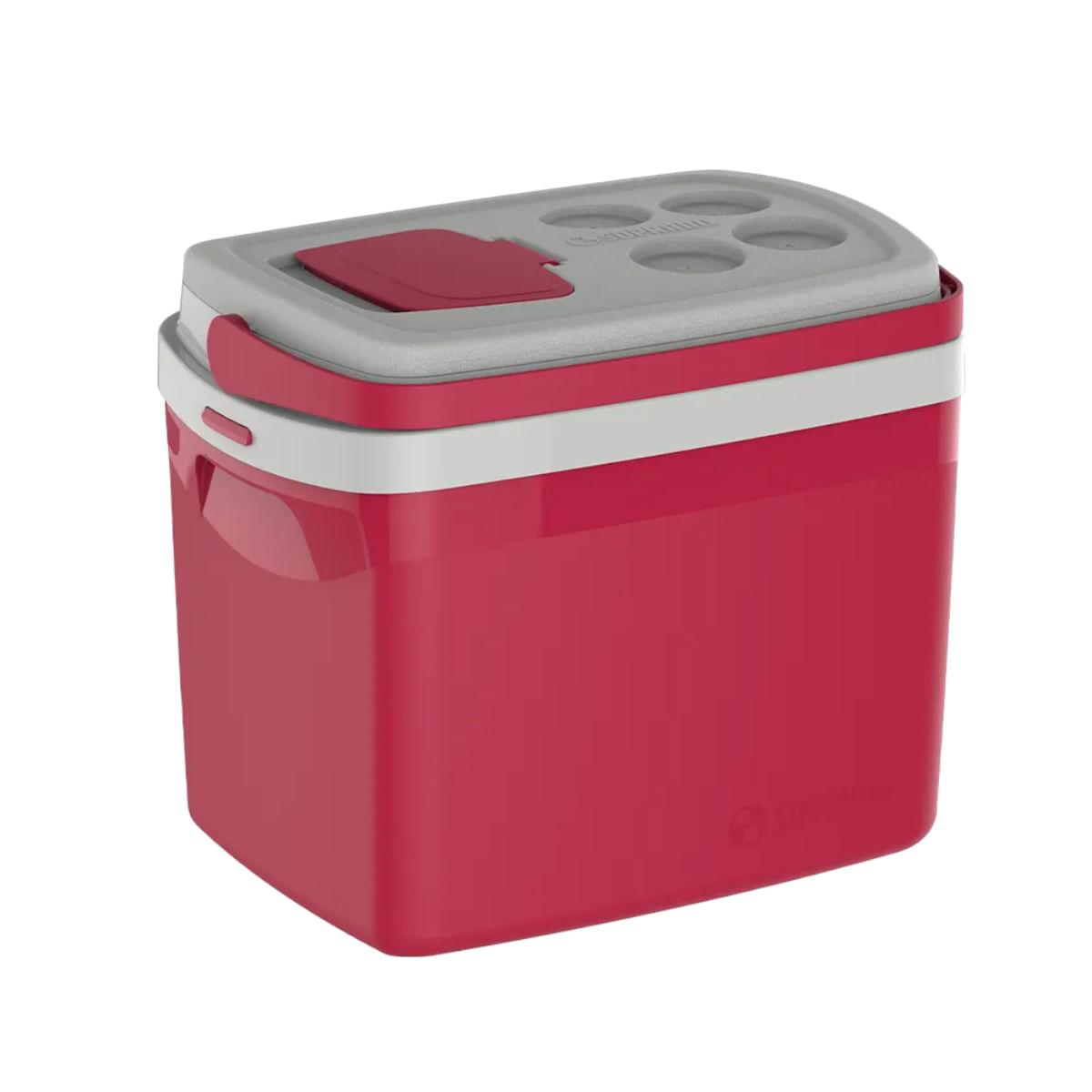 Combo Caixa Térmica Tropical 32L/12L/5L Vermelha Soprano